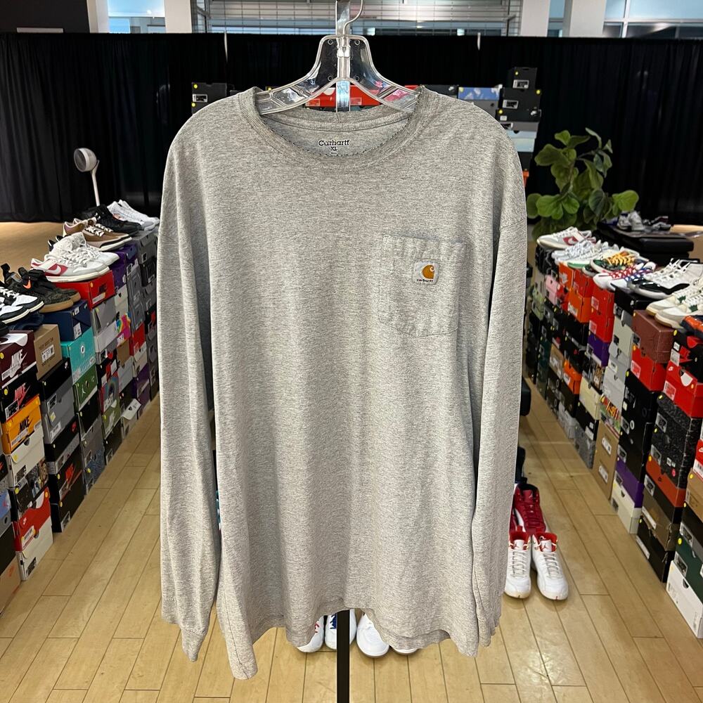 Carhartt Gray Pocket Longsleeve T-Shirt Sz XL Tall